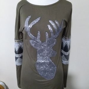 Blouse size M color dark green